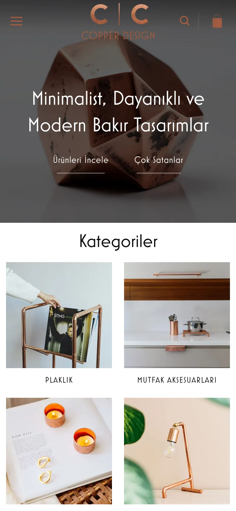CC Copper Design — mobile view