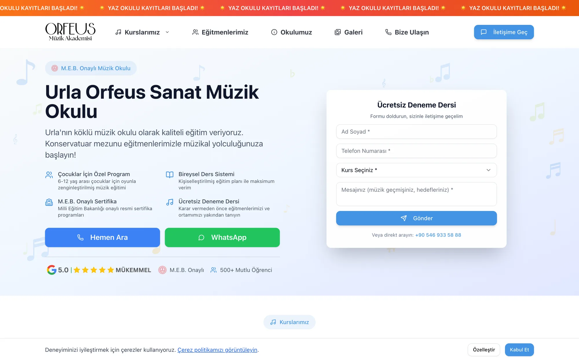 Urla Orfeus Sanat — desktop view