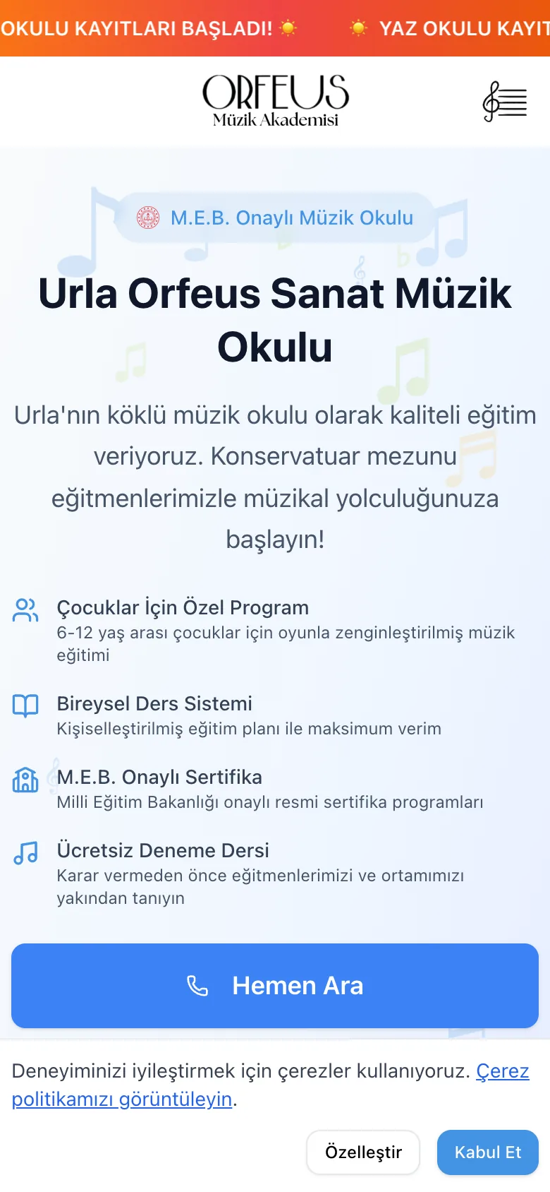 Urla Orfeus Sanat — mobile view