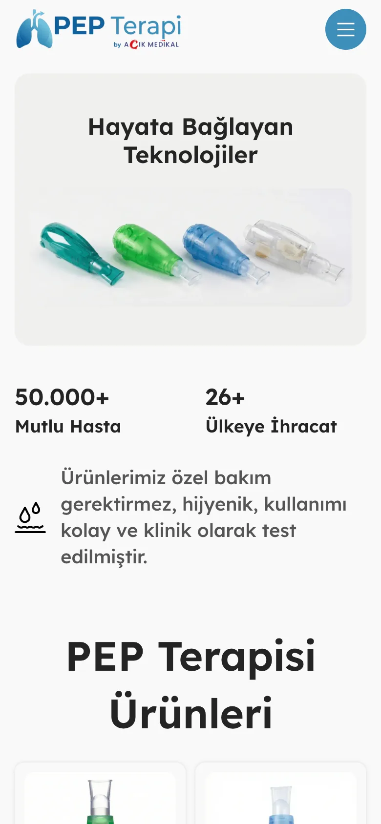 PEP Terapi — mobile view